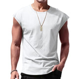 Riolio Men's Wear New Sleeveless T-shirt Men's Summer Leisure Sports Loose fitting Men's Short  vest sir