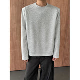 Riolio  Spring Long Sleeved T-shirt Men Fashion Gray Casual T-shirt Men Streetwear Korean Loose Black T Shirt Mens Top Large Size 5XL