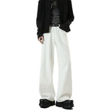 Riolio  Pink Straight Leg Denim Pants Unisex Gender Neutral Jeans Urban Street Style Fashion Trendy Casual Wear Comfortable 2025 New