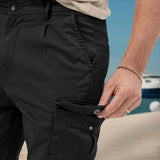 Riolio  Men's Cargo Jogger Pants Multi Pocket Elastic Waist Casual Trousers