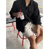 Riolio White Cotton Linen Men's Summer irt Sun Protection Loose Long Sve Casual Sle Youth Faion Outerwear Coat
