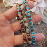 Riolio Mens bracelet set Mens beaded bracelet Surfer style bracelet.Mens bracelet stack Stacking bracelets Stretch Boho bracelets