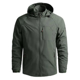 Riolio Male Casual Jacket Hooded Sports Jacket Men's Outdoor Waterproof and Breathable Thin Quick Drying Jacket Outdoor Hiking Suit