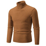 Riolio New Winter Men's Turtleneck Sweater Casual Men's Knitted Sweater Keep Warm Fitness Men Pullovers Tops