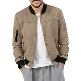 Riolio  Autumn/Winter Suede Men's Button Cardigan Jacket Casual American