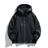 Riolio Casual Solid Color Men's Jacket Hooded Couple Outfit Unisex Outdoor Sports Hiking Jacket High Quality Men's Hiking Casual Top