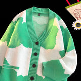 Riolio Open Front Button V Neck Long Sleeve Sweater Women Basic Shirt Men Warm Soft Coat Autumn Winter Tops Casual Knit Jacket Cardigan