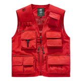 Riolio Outdoor Casual Fishing Vest Photography Spring and Autumn Men's Vest Multi-Pocket Tooling Quick-Drying Vest Cotton Workwear