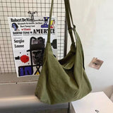 Riolio  Ins lazy wind canvas bag Japanese retro minimalist bag female Korean version of personality strap shoulder messenger bag handbag