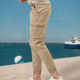 Riolio  Men's Cargo Jogger Pants Multi Pocket Elastic Waist Casual Trousers