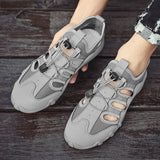 Riolio  Men's Summer Sandals, Breathable and Comfortable, Hollow Slip-On Driving Shoes, Walking Shoes, River-Tracing Shoes, Water Shoes, Beach Shoes, Suitable for Outdoor Activities