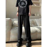 Riolio Summer Pleated Pants Men Fashion Oversized Ice Silk Pants Men Japanese Streetwear Loose Straight Pants Mens Casual Trousers