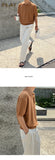 Riolio New Summer Simple Retro Men Polo Shirt Leisure Vintage High Quality Knit T-shirt Casual Korean Style Loose Breathable Tops M-2XL
