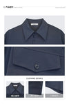Riolio Men's Shirt Pants Set High-end Shirt Suit Trendy Spring Handsome Long-sleeved Top Loose Straight Trousers Two-piece Set
