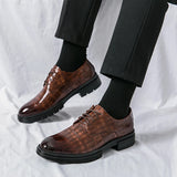 Riolio Brand New Men Dress Shoes Patent Leather Brogue Shoes for Male Formal Wedding Party Office Men Oxfords Business Moccasins Shoes