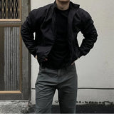 Riolio Loose Men's Baseball Jaet Coat Windproof Ox Cloth American Sle Spring Autumn Casual Wear Tee ket Zipper Closure