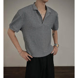 Riolio  Men's Cotton Polo Shirt Simple Plain Striped Short Sleeve Comfortable Casual Summer Wear T Shirt Breathable Fashion Top