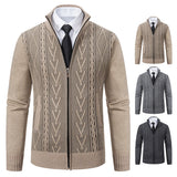 Riolio autumn and winter new cashmere padded warm casual men's knitted sweater coat