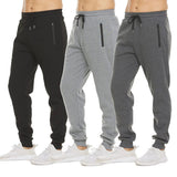 Riolio New Sweatpants Side Zipper Pockets Men Joggers Track Pants Elastic Waist Sport Casual Trousers Baggy Fitness Gym Clothing