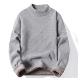 Riolio Fashion Men's Casual Slim Fit Basic Turtleneck Knitted Sweater High Collar Pullover Male Double Collar Autumn Winter Tops