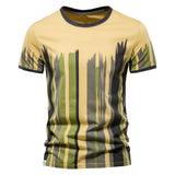 Riolio Printed Cotton T Shirt for Men Short Sleeve Fashion O-neck Streetwear Mens T-shirts Summer Casual Tops Tee Men Clothing