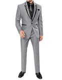 Riolio  Casual Business Men Suits for Wedding 3 Pieces Suits Man Groom Tuxedos Slim Fit Peak Lapel Terno Masculino Costume Homme