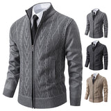 Riolio autumn and winter new cashmere padded warm casual men's knitted sweater coat
