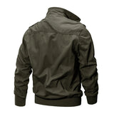 Riolio  Autumn Mens Cotton Bomber Jackets Casual Man Multi-pocket Tactical Windbreaker Coats Men Stand Collar Hiking Jacket Clothing 6XL