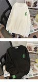 Riolio High-end Jacquard Round Neck Sweatshirt for Men's Spring Autumn Plush Thickened Trendy Design Long-sleeved Base Shirt Aesthetic