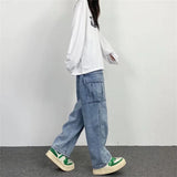 Riolio  Oversize Streetwear Men's Baggy Jeans Y2K Cargo Wide Leg Pants Fashion Harajuku Hip Hop Loose Straight Korean Autumn Denim Pants