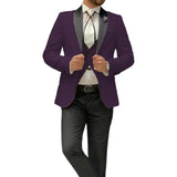 Riolio  Men's 3 Piece Tuxedo Suit Set with Shawl Lapel Blazer Vest And Pants High Quality Regular Fit for Wedding Business Prom