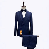 Riolio  Men's Suit Double-breasted Men's Two-piece Set - New Business Casual Suit  Suits for Men Men's Wedding Dress