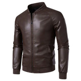 Riolio New Leather Jacket Men's Autumn Winter New Korean Version Slim Fit Jackets Lapel Casual Windproof Trendy Youth Leather Jacket