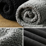 Riolio Men's Fashion Coat Autumn/winter Lamb Fleece Coat Men's Stand Up Neck Jacket Plush Thickened Men's Winter Coat