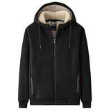 Riolio Winter Thicken Hooded cotton winter new plus cashmere men's casual lamb cashmere plus size Hoodie Plush coat L-8XL streetwear