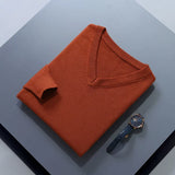 Riolio  Men Cashmere Sweater Autumn Winter Soft Warm Jersey Jumper  Pull Homme Hiver Pullover V-Neck Knitted Sweaters