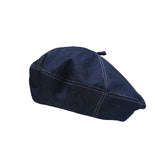 Riolio  Beret female street hipster versatile cowboy painter hat Japanese simple solid color casual art newsboy hat