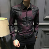 Riolio  Autumn Handsome Long Sleeved Shirts Men's New Vintage Slim Fit High-end Casual Y2K Business High-end Men's Style Cardigan
