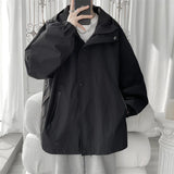 Riolio Spring Fashion Hooded Men's Jacket Streetwear Windbreaker Bomber Jackets For Men Oversize Women's Coat