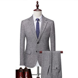 Riolio  Hot Sale Of The Season New Men's Checkered Casual Suit Two-Piece Set Photography Studio Fashion Urban Wear Single-Button Clos...
