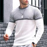 Riolio Autumn and Winter Sports Fitness Slim Breathable Men's Long Sleeve T-shirt Europe and the United States Men Fitness O Collar Shi