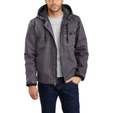 Riolio  Men'S Vintage Denim Jacket American Style Loose-Fit Cotton Coat With Fleece Lining And Thickened Cotton Pad For Autumn/Winter