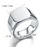 Riolio New Classic Glossy Ring Men Temperament Fashion Stainless Steel Round Finger Ring For Men Jewelry Gift