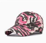 Riolio  Streetwear Camouflage Baseball Cap for Men and Women Unisex Cotton Duckbill Hat Plain Fashion for Outdoor Sunshade Sport Hiking