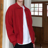 Riolio Men Fashion Daily Outerwears Cardigan Fall Winter Korean Casual Long Sleeve Sweater Baggy Thicken Thermal Knitted Sweaters Male