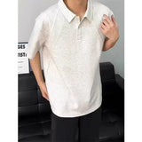 Riolio Y2k American Summer High Street Men and Women Trendy Personalized Polo Shirt Short Sleeve Couple Loose Retro Casual T-shirt Top