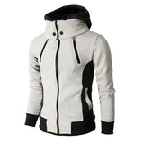 Riolio Men Hoodie Coats Autumn Winter Double Zip Pocket Long Sleeve Zip Cardigan Sweatshirt Male