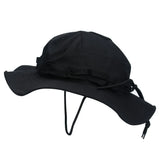 Riolio  New outdoor tactical Benny hat military fan round-brimmed  Velcro camouflage hat sunshade breathable  camping bucket hat
