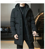 Riolio Slim Fit Jackets Winter Jackets For Men Hooded Casual Long Cotton Jackets Thicker Warm Parkas New Male Outwear Winter Coats