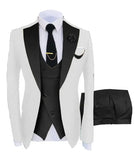 Riolio  3pcs Men Coat Business Formal Slim Fit Suit Costumes Pour Homme Set Party Vest Pants Wedding Blazer Verde Hombre Terno Masculino